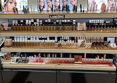 installation of beauty display in shop